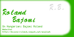 roland bajomi business card